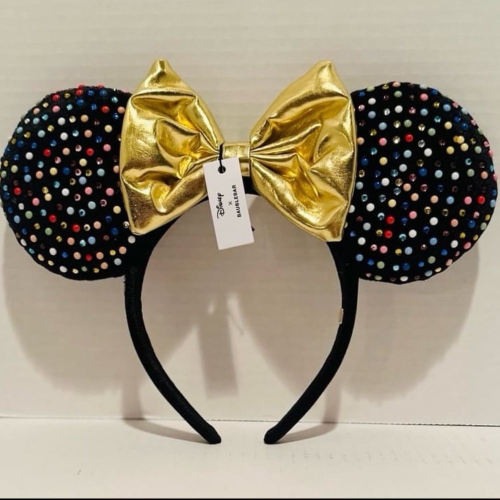 Baublebar Disney NWT Minnie Mouse Multicolored Gem Ears Headband